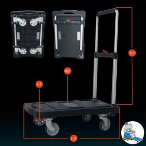 Plastic Foldable Trolley 150kg
